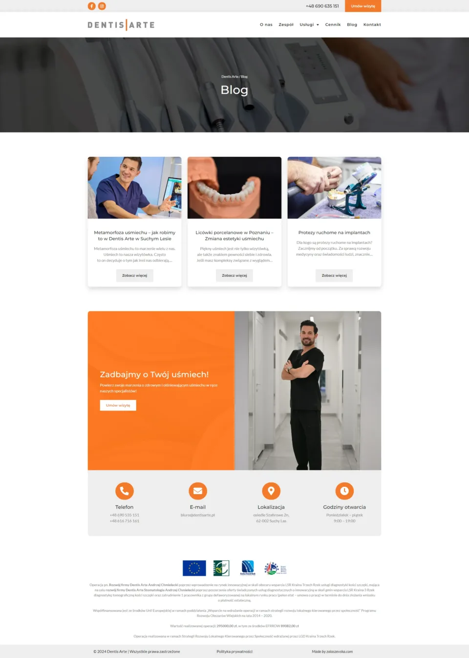 Dentis Arte - strona internetowa: Blog