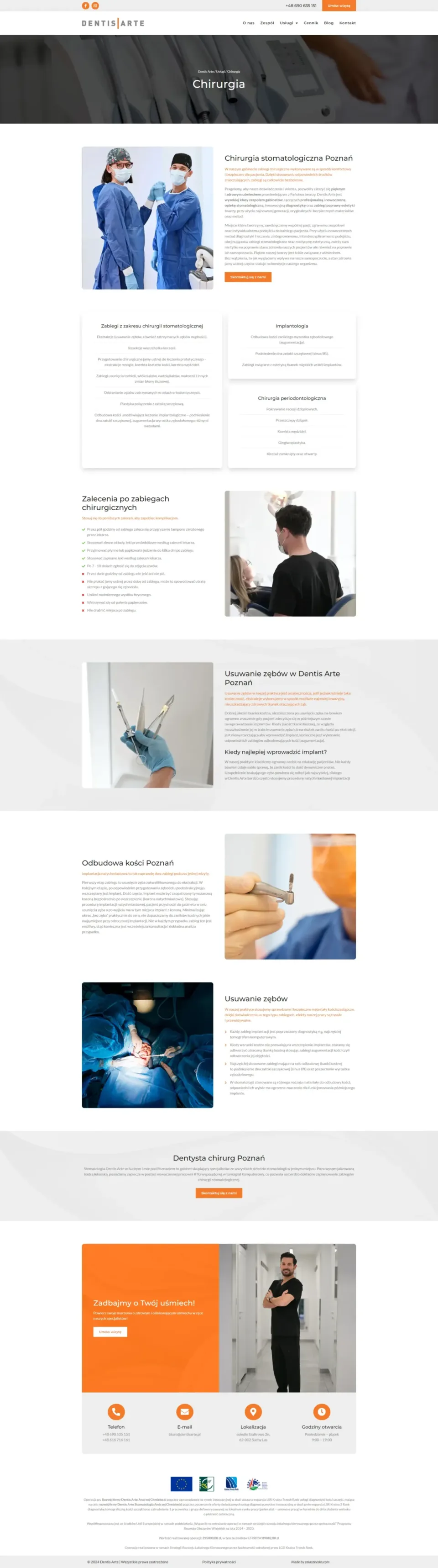 Dentis Arte - strona internetowa: Chirurgia