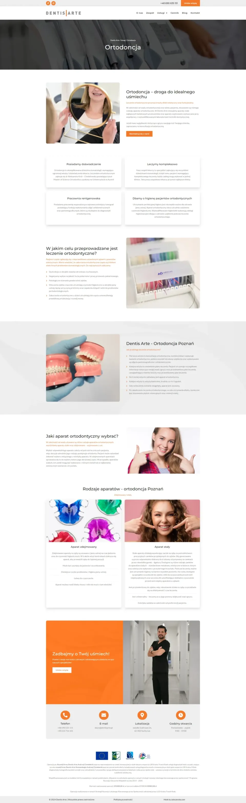 Dentis Arte - strona internetowa: Ortodoncja