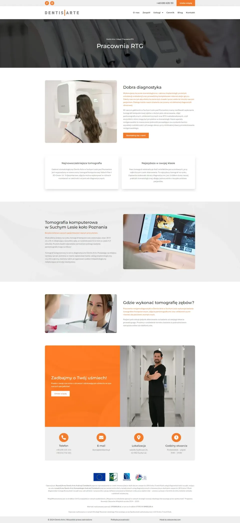 Dentis Arte - strona internetowa: Pracownia RTG