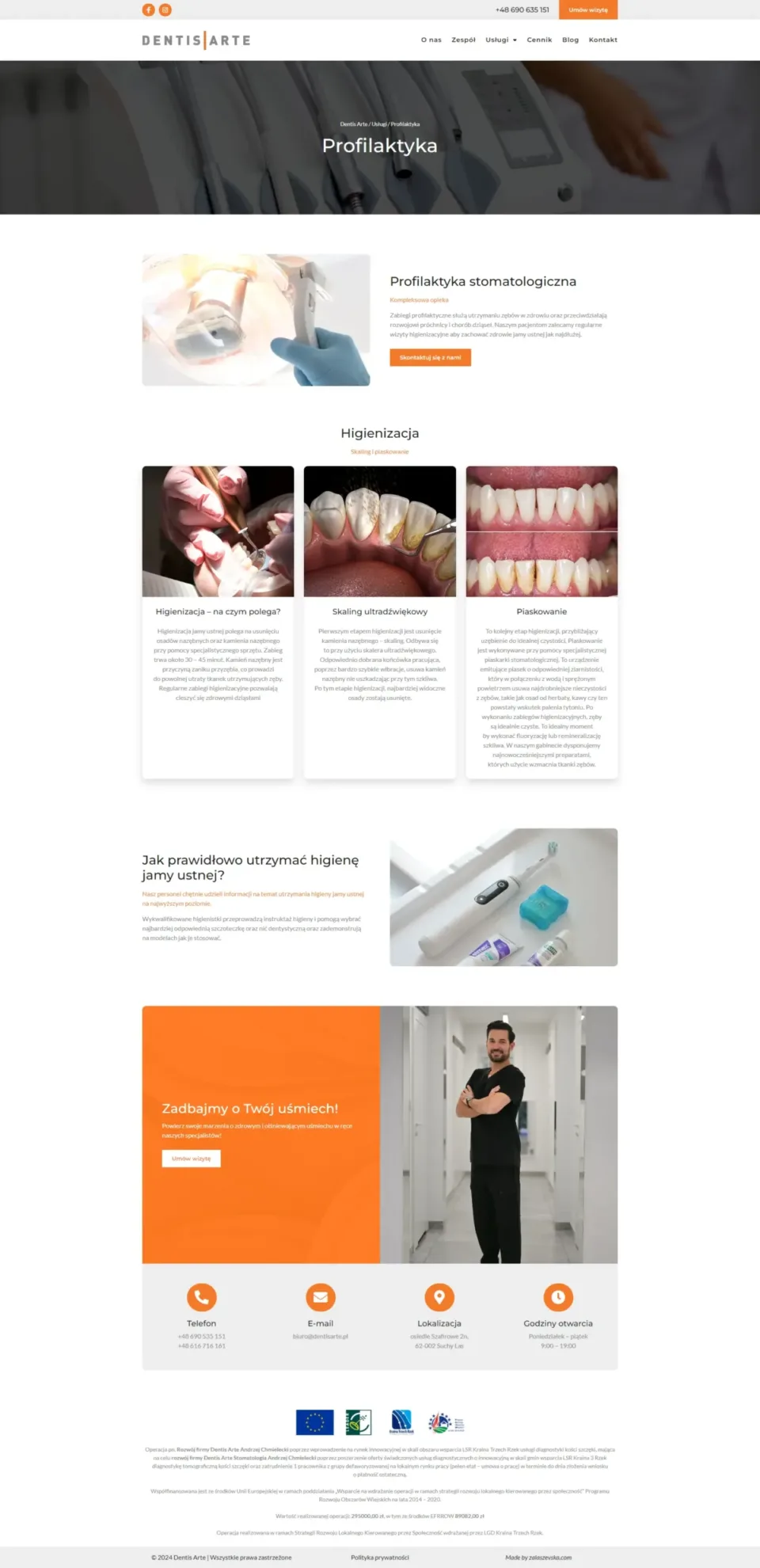 Dentis Arte - strona internetowa: Profilaktyka