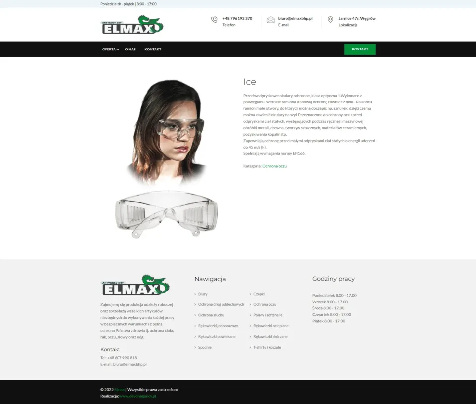 Elmax - strona internetowa: Ice