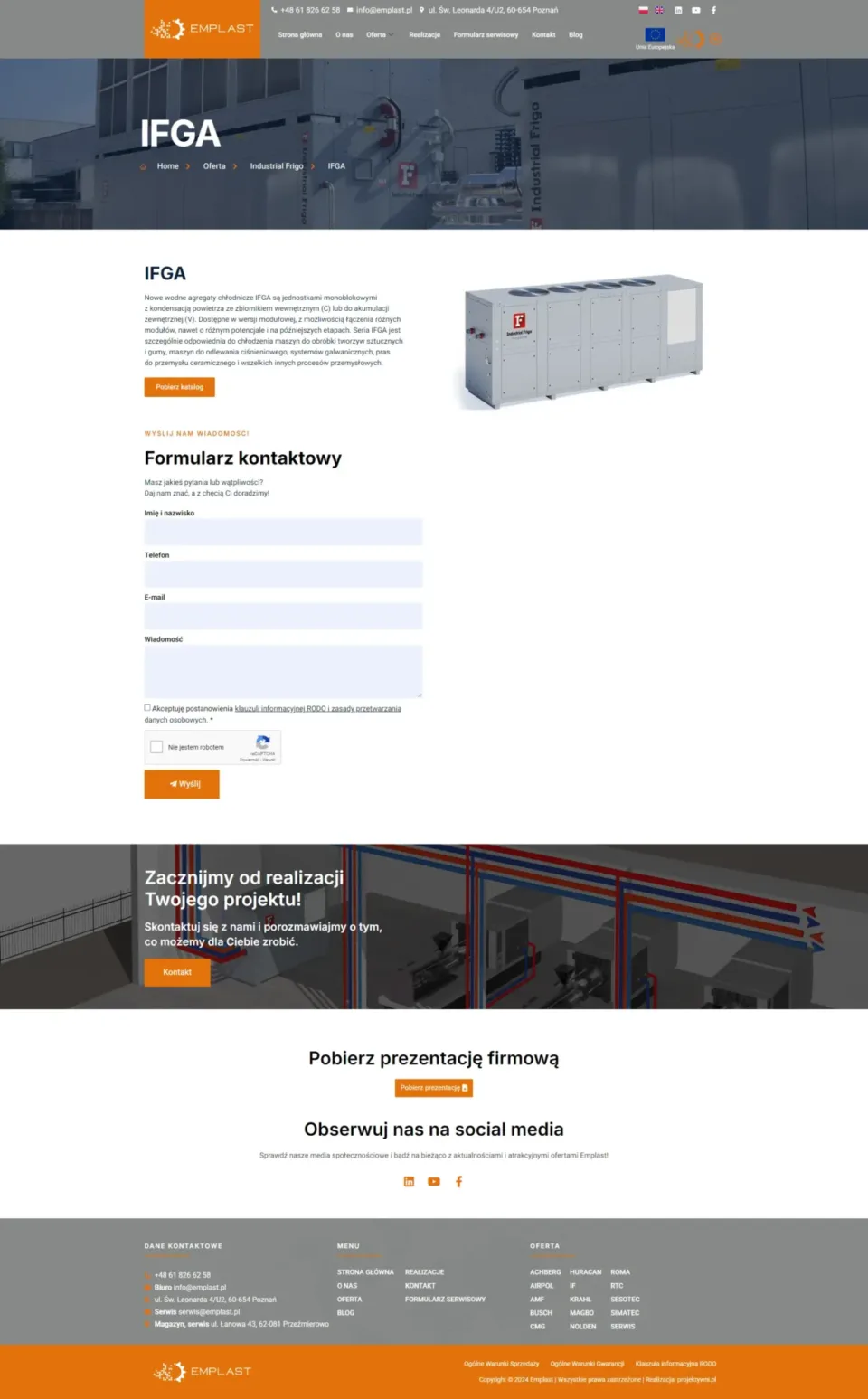 Emplast - strona internetowa: IFGA