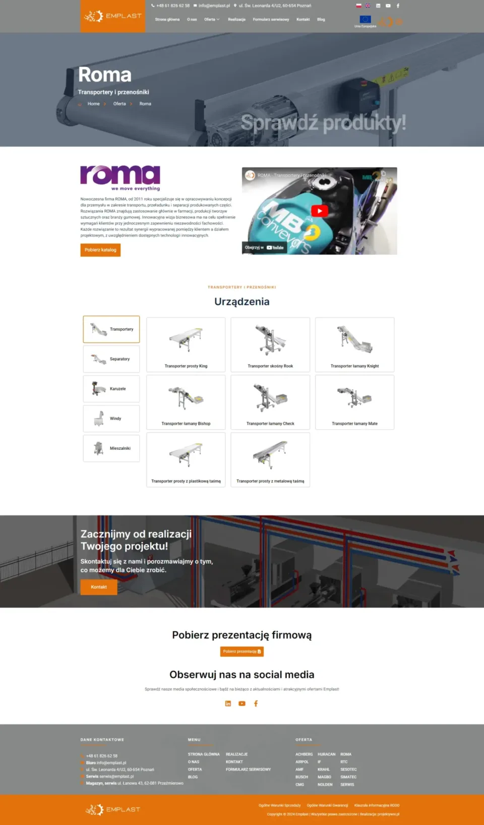 Emplast - strona internetowa: Roma