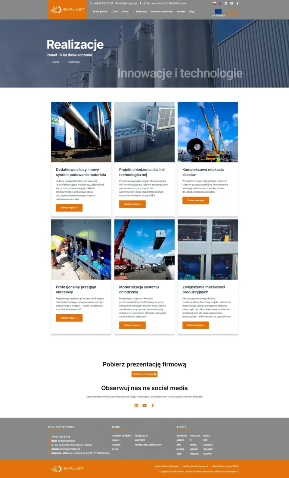 Emplast - strona internetowa: Realizacje