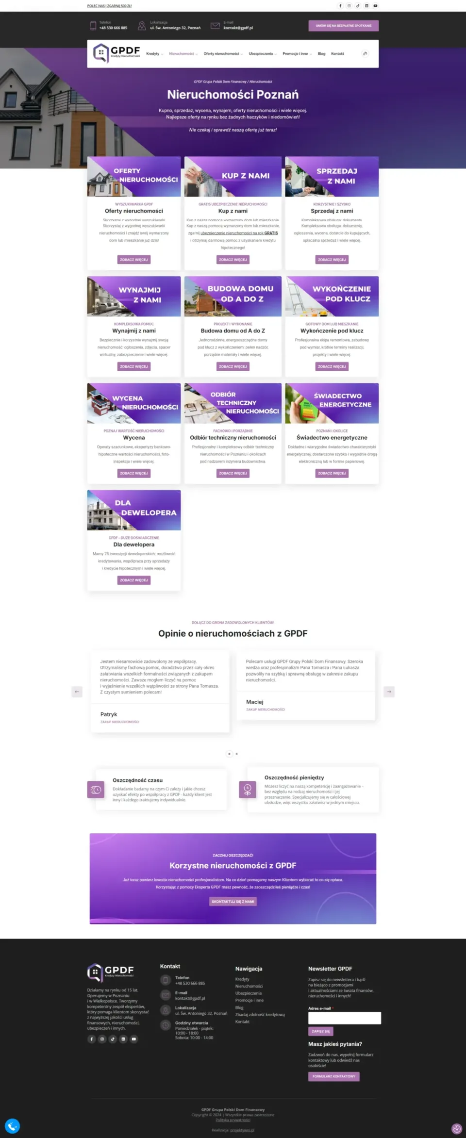 GPDF Grupa Polski Dom Finansowy - strona internetowa: Nieruchomości