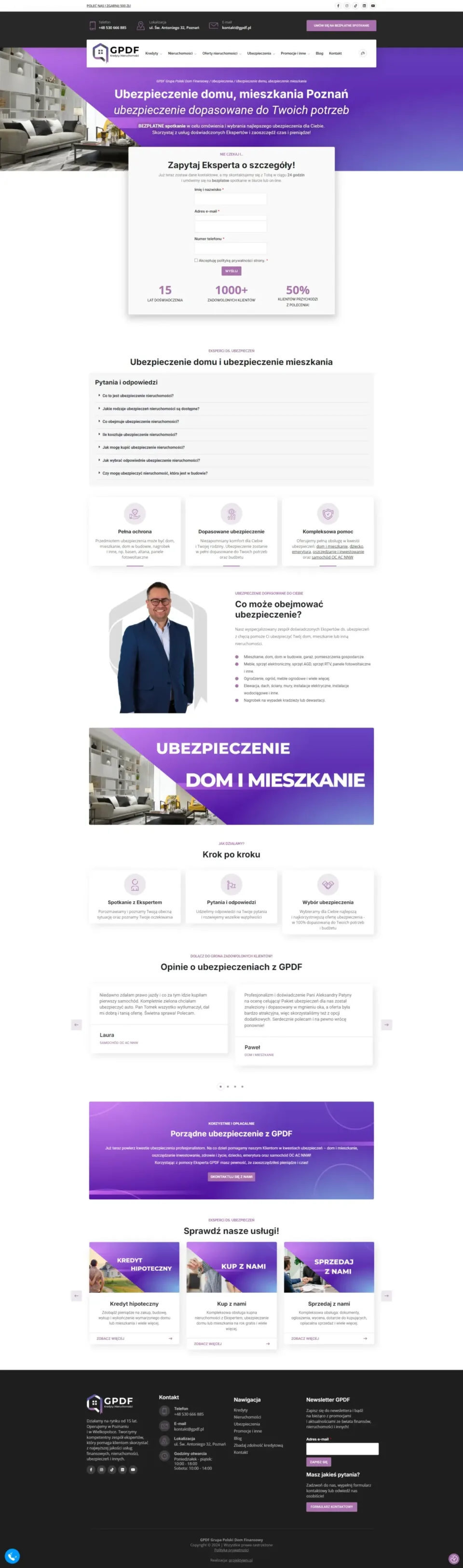 GPDF Grupa Polski Dom Finansowy - strona internetowa: Ubezpieczenie domu, ubezpieczenie mieszkania