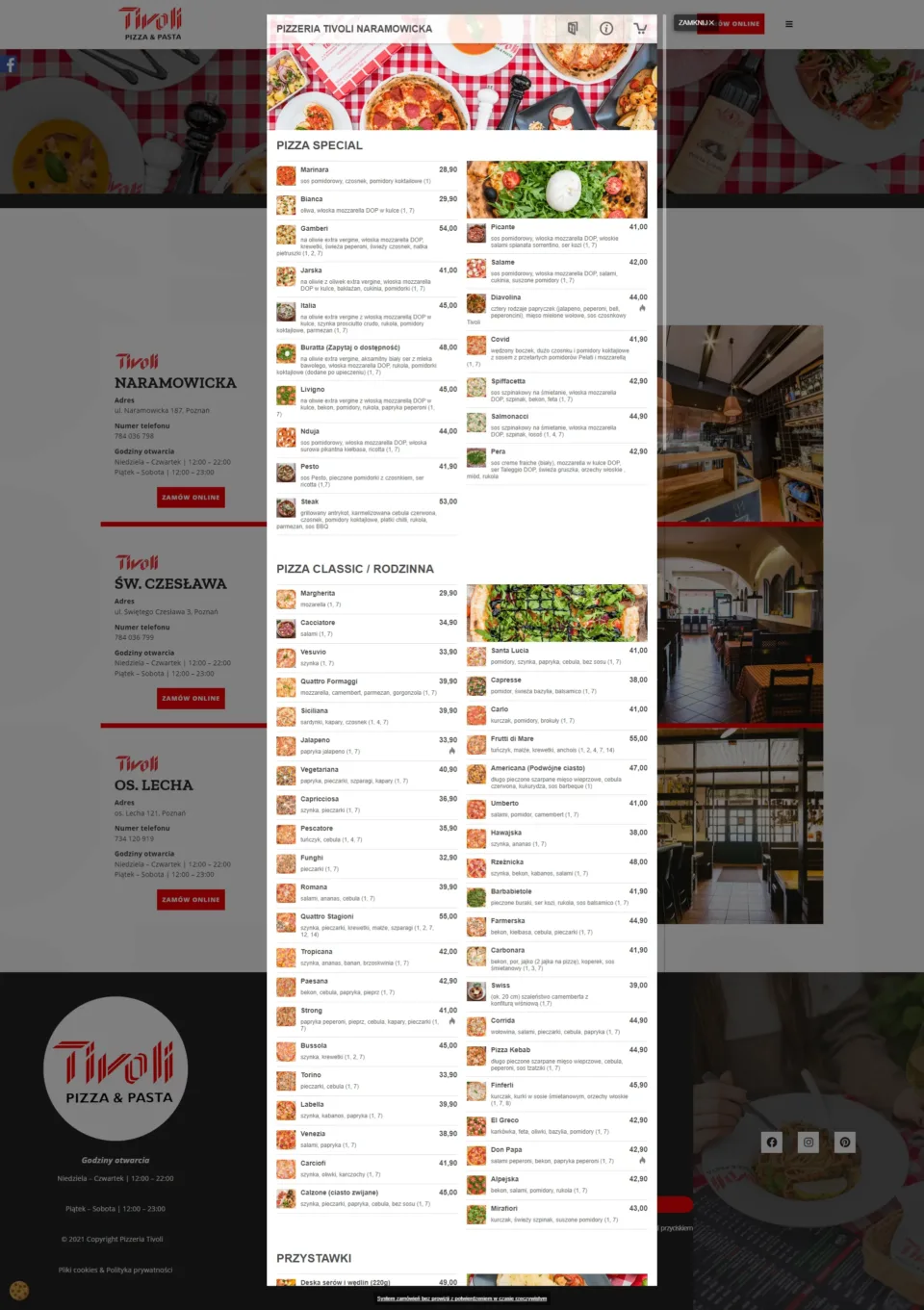 Tivoli - strona internetowa: Zamów online