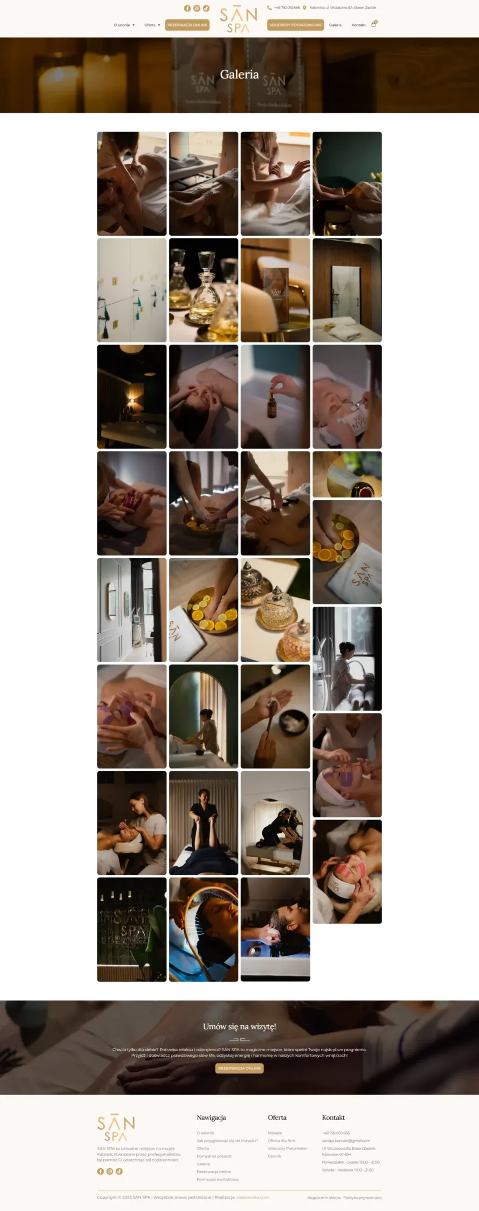 SĀN SPA - strona internetowa: Galeria