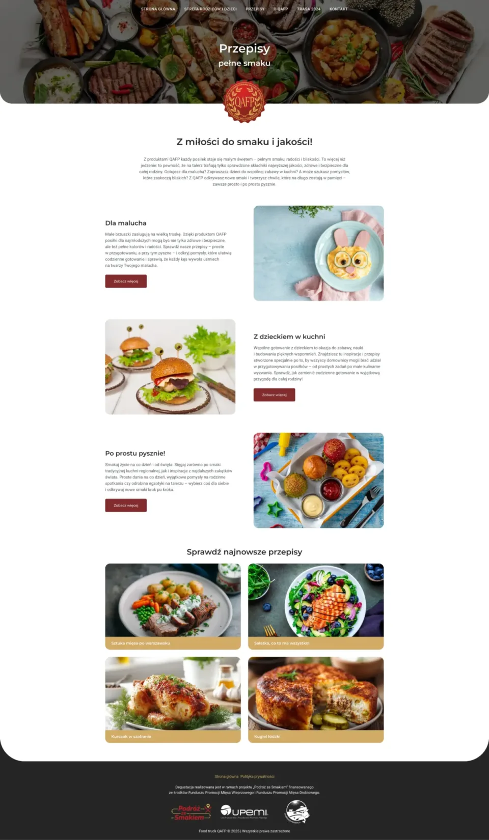 Foodtruck QAFP - strona internetowa: Przepisy