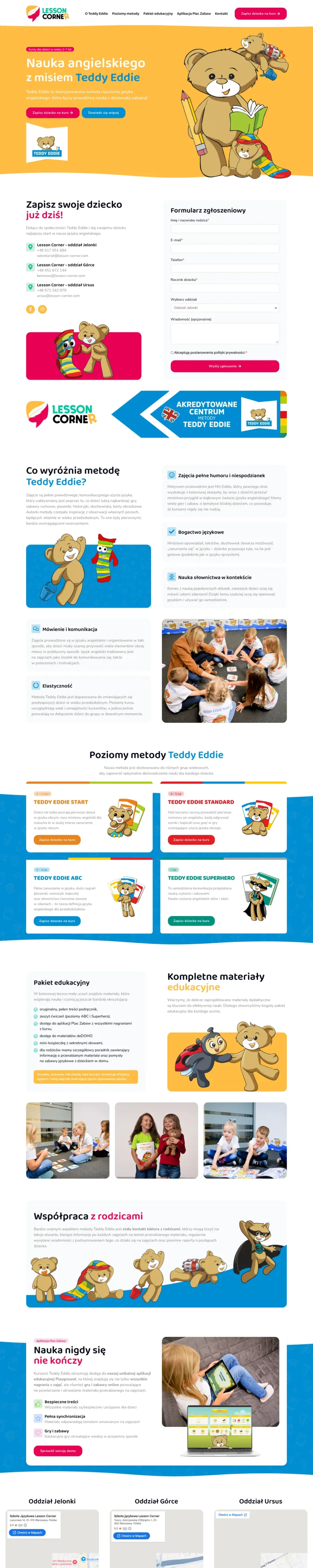 Zrzut strony Lesson Corner, podstrona 5