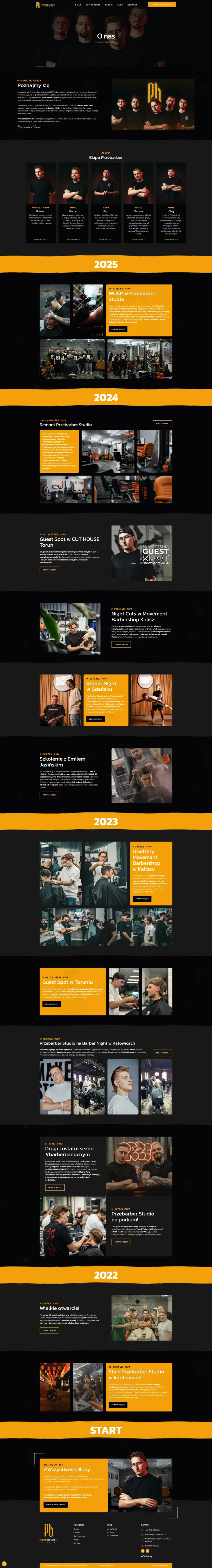 Przebarber Studio - strona internetowa: O nas