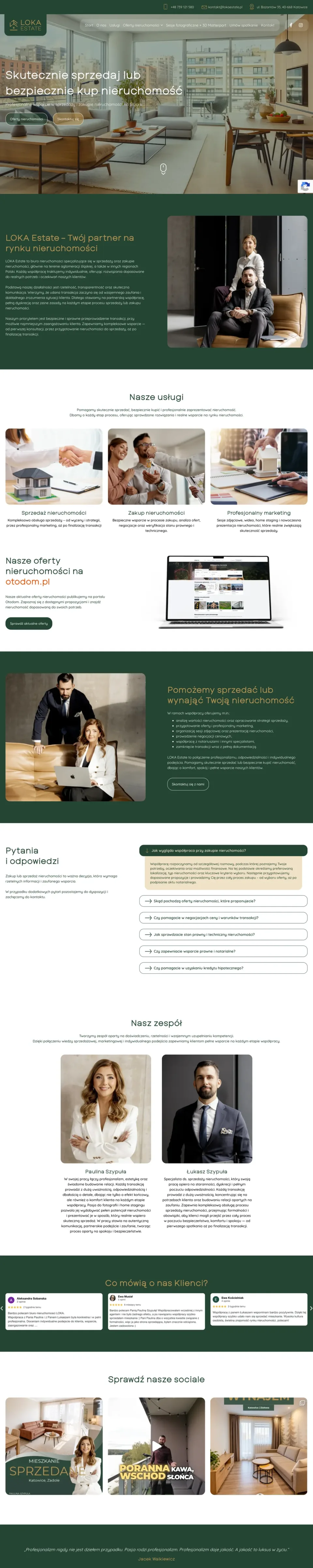 Zrzut strony LOKA ESTATE, podstrona 1