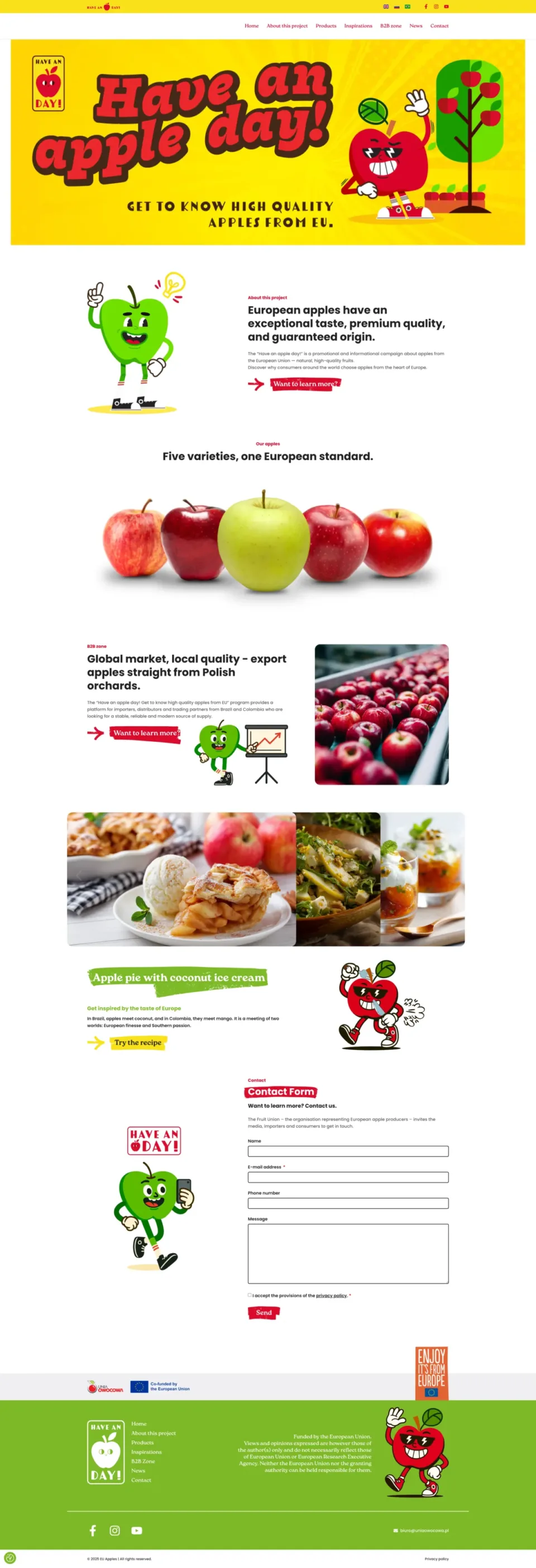 EU Apples - strona internetowa: strona główna