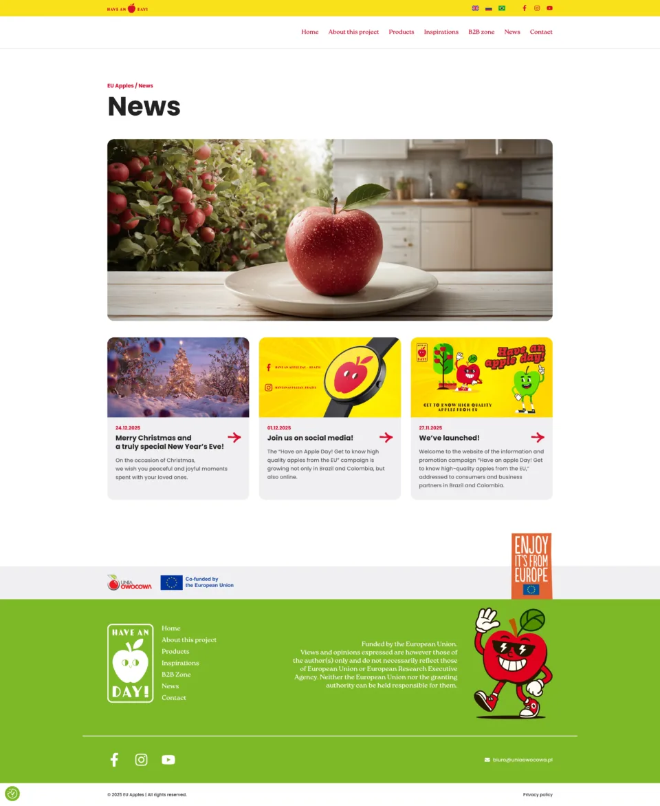 EU Apples - strona internetowa: News