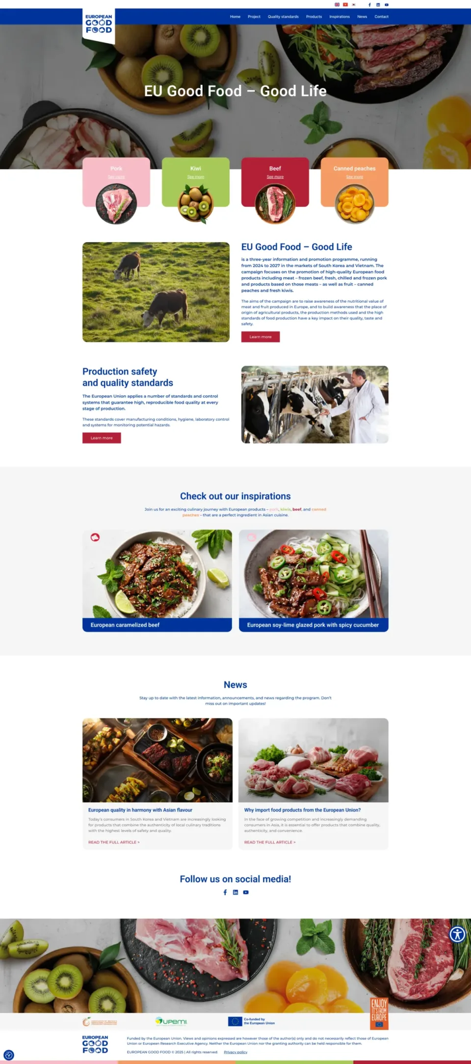 European Good Food - strona internetowa: strona główna