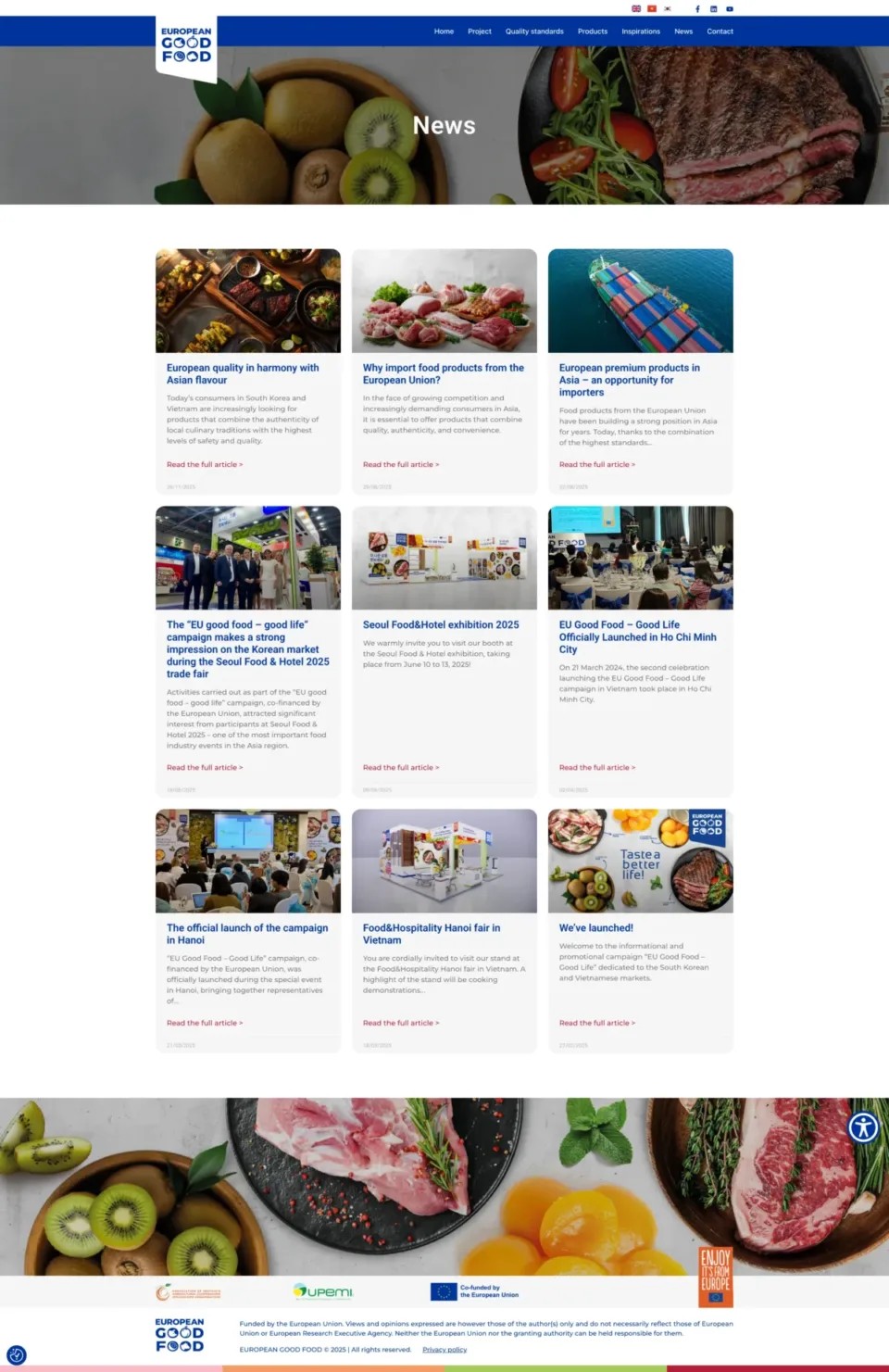 European Good Food - strona internetowa: News