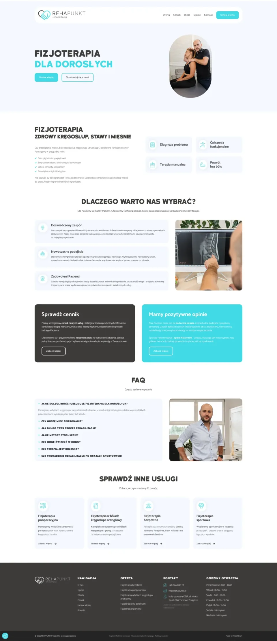 REHAPUNKT - strona internetowa: Fizjoterapia dla dorosłych