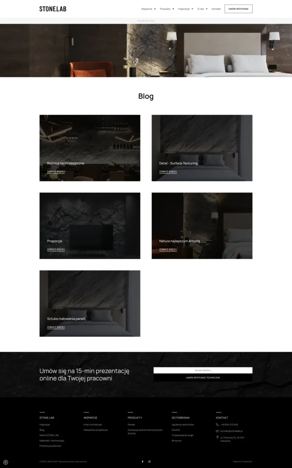 STONE.LAB - strona internetowa: Blog