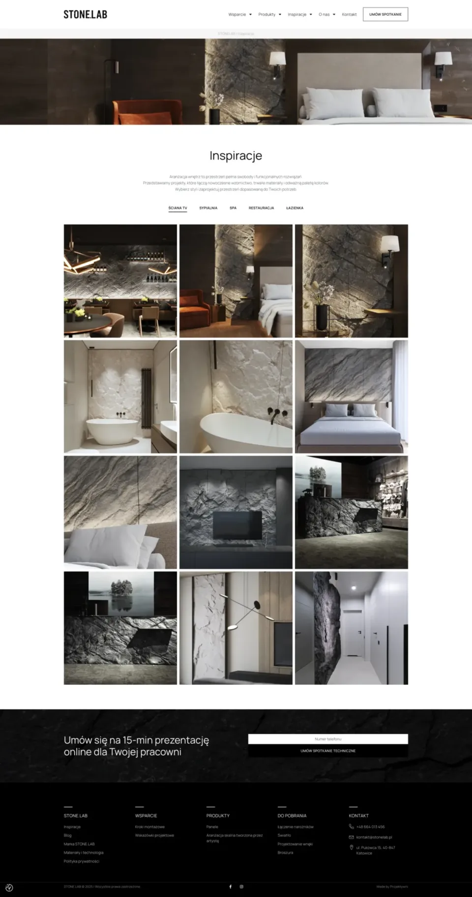 STONE.LAB - strona internetowa: Inspiracje