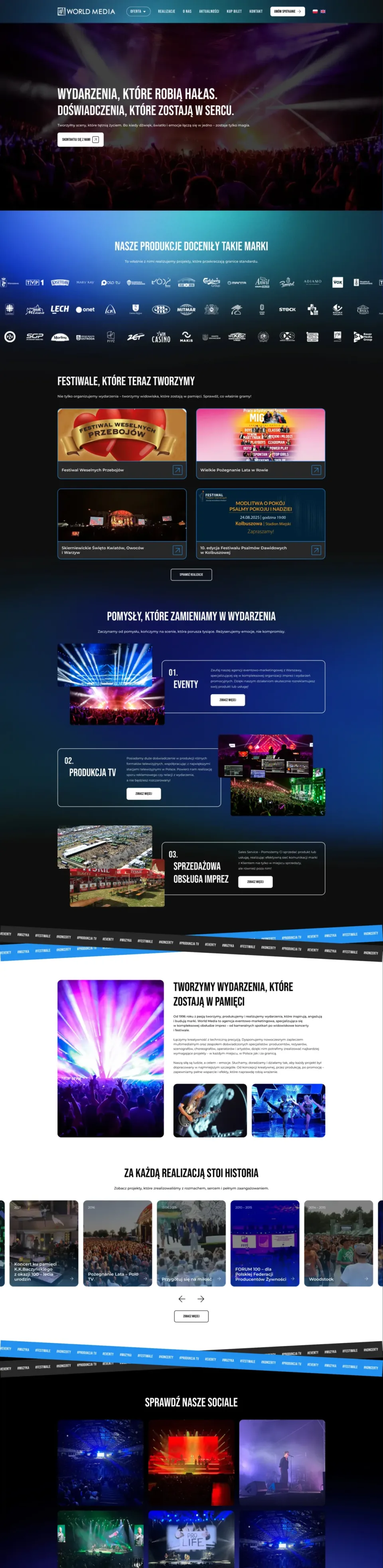 World Media - strona internetowa: strona główna