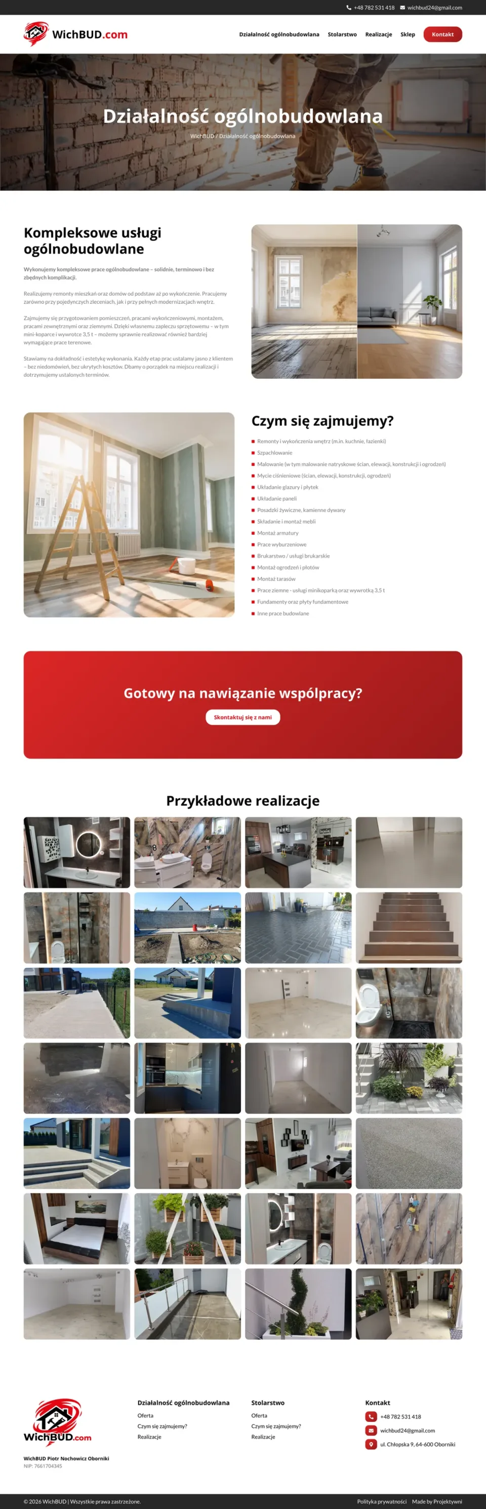 Zrzut strony WichBUD, podstrona 2